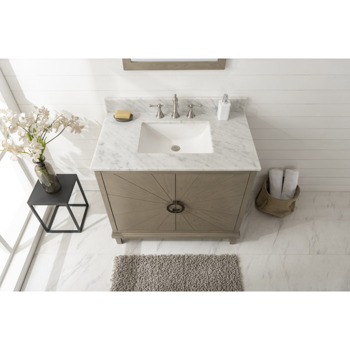 Mistana™ Calhoon 37'' Free Standing Single Bathroom Vanity with Top & Reviews Wayfair